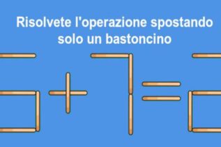 Muovere una stecca per risolvere l’operazione: riuscirai a sciogliere il rompicapo?