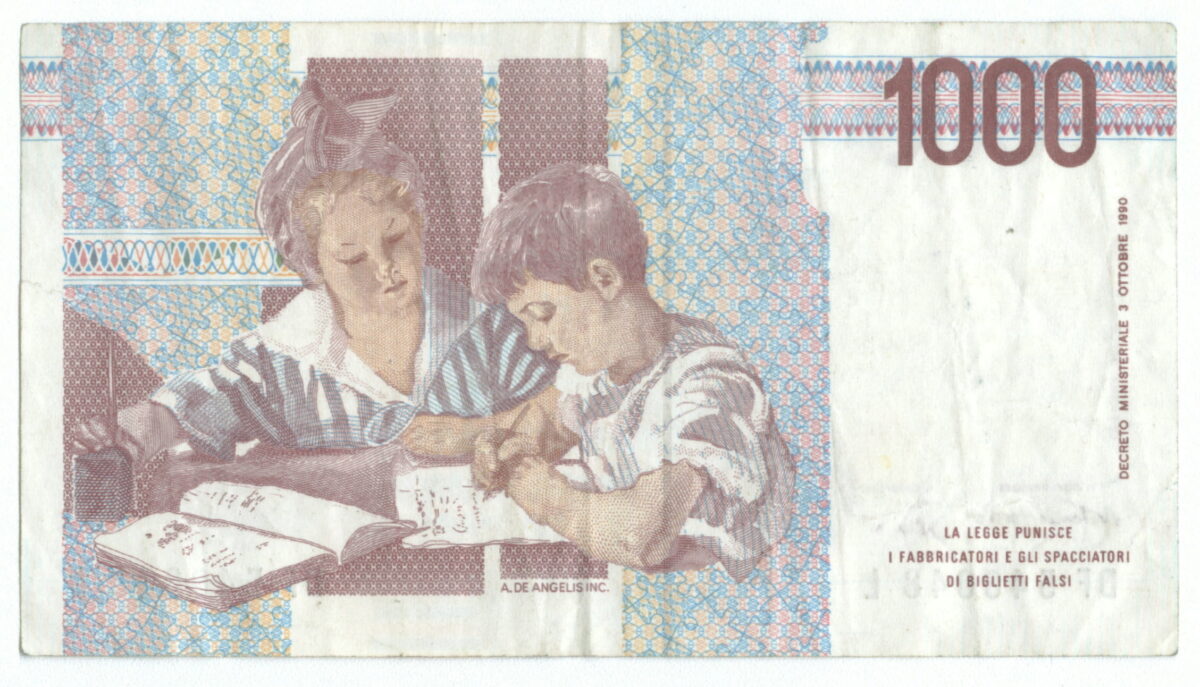 1000 lire montessori: un esemplare del genere vale 10.000€